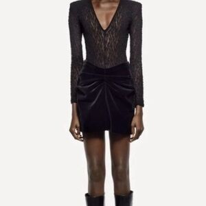 Zara Black Bodycon short  skirt size S